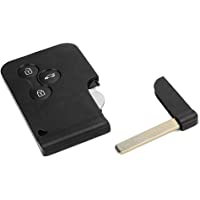 Llave Remota para Automóvil de 3 Botones- Llave para Automóvil Semiinteligente 433MHZ ID46 PCF7947 Chip Fit para Megane